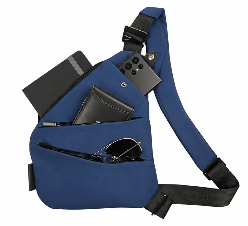 Saszetka antykradzieżowa James Smart navy blue Hugh Butler